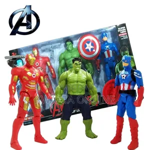 Realistic Action Figures Iron, Captain Angry Hero, 3 in 1 Combo Pack