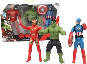 Realistic Action Figures Iron, Captain Angry Hero, 3 in 1 Combo Pack