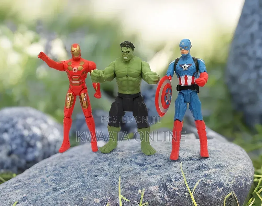 Realistic Action Figures Iron, Captain Angry Hero, 3 in 1 Combo Pack