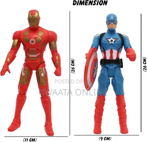 Realistic Action Figures Iron, Captain Angry Hero, 3 in 1 Combo Pack