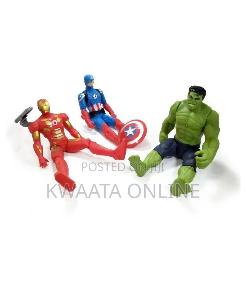 Realistic Action Figures Iron, Captain Angry Hero, 3 in 1 Combo Pack