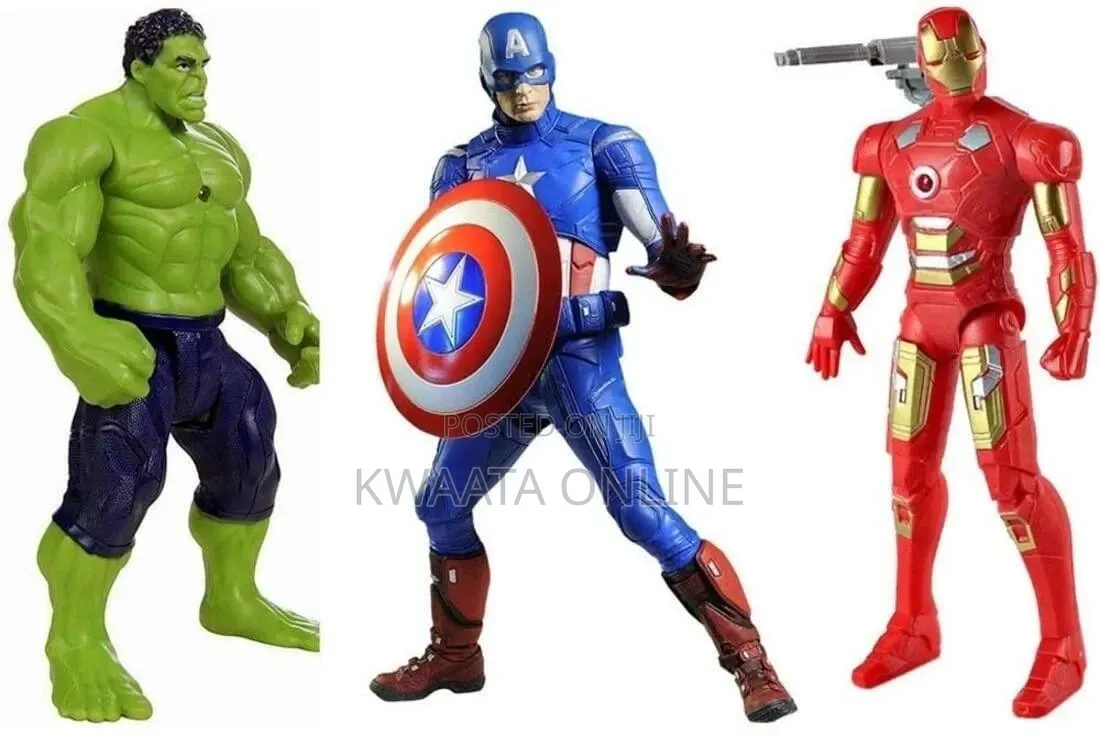 Realistic Action Figures Iron, Captain Angry Hero, 3 in 1 Combo Pack