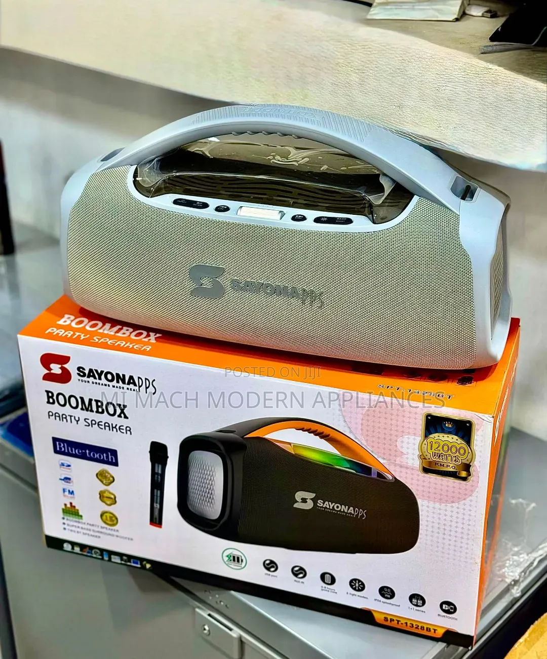 Sayona Boombox Party Speaker 
With Microphone