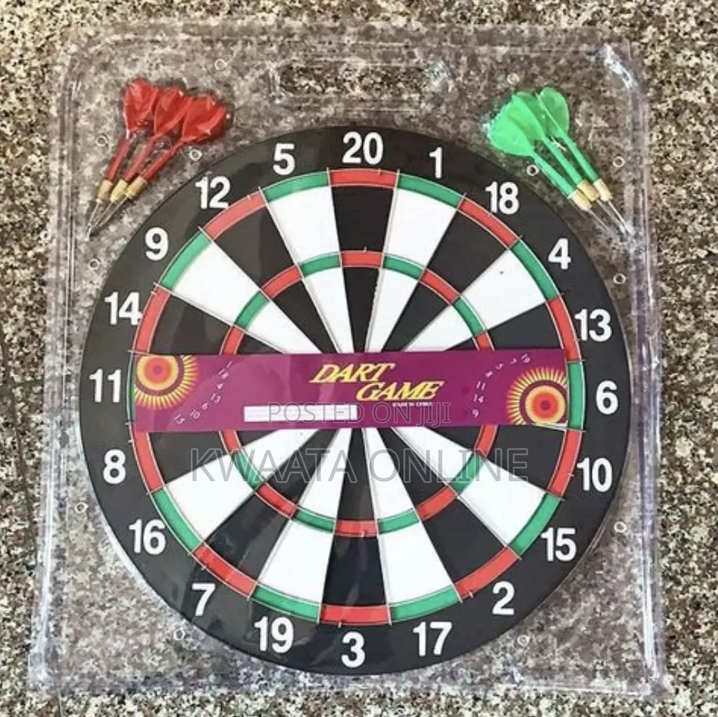 17inch Dart Board, Sports, Game, Sisal Bristle With 6 Steel Tip Darts