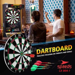 17inch Dart Board, Sports, Game, Sisal Bristle With 6 Steel Tip Darts
