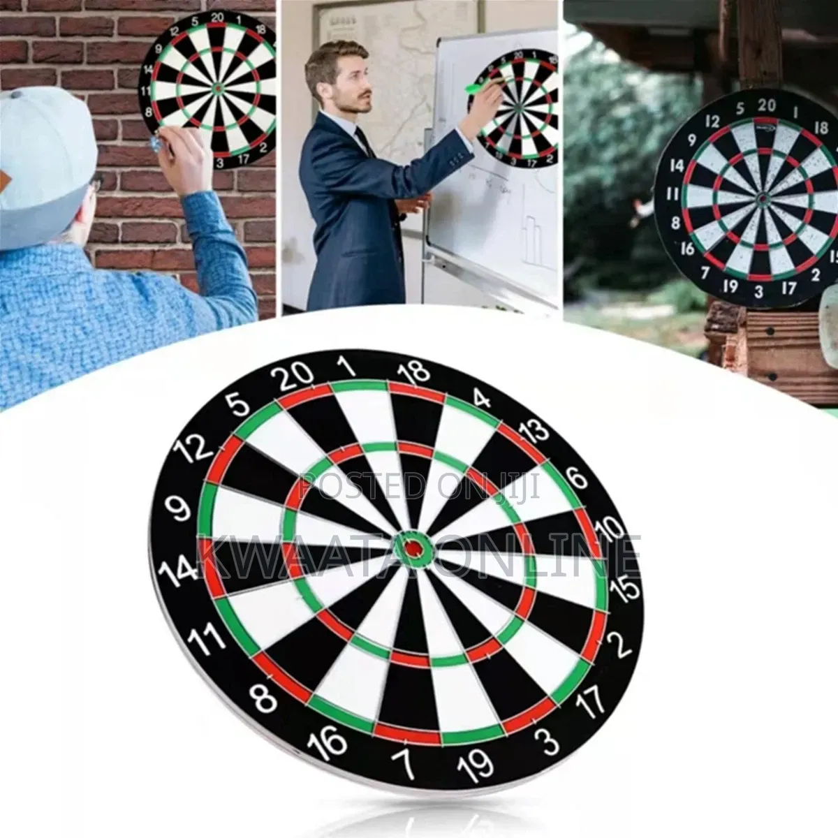 17inch Dart Board, Sports, Game, Sisal Bristle With 6 Steel Tip Darts