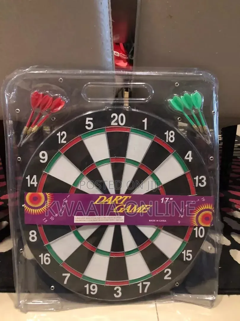 17inch Dart Board, Sports, Game, Sisal Bristle With 6 Steel Tip Darts