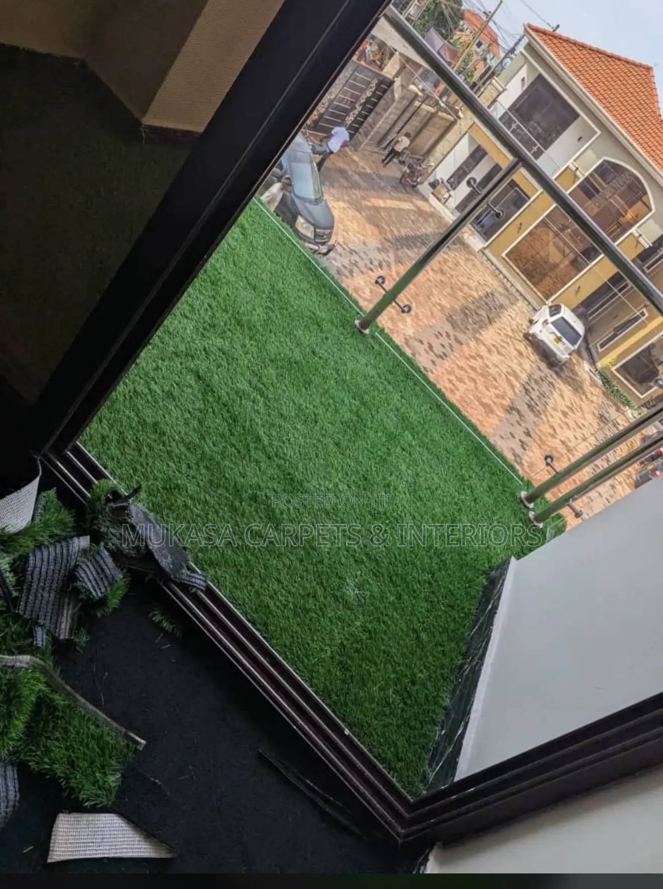 Soft Green Artificial Lawn Carpet for Balcony Patio