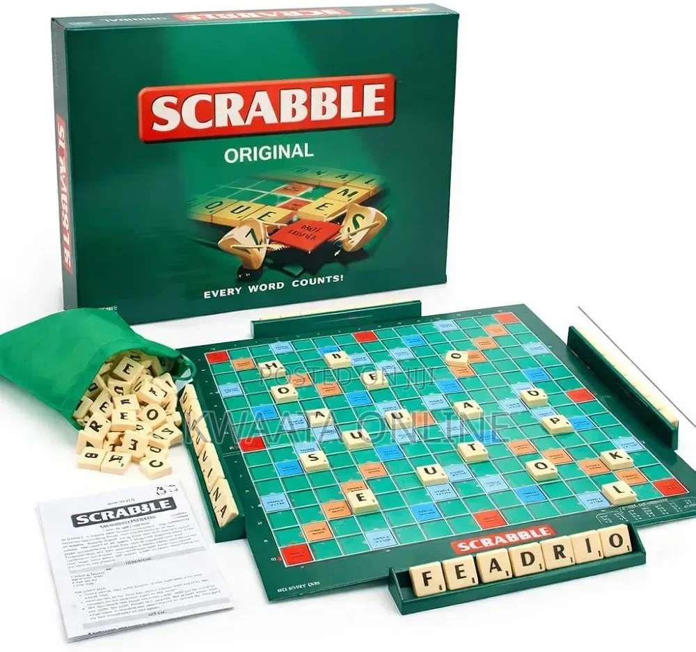 Scrabble Original Mini Board Game Word Game Fold Out Board Travel