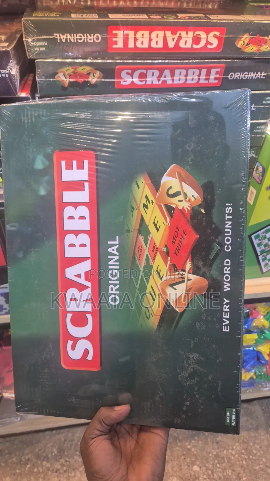 Scrabble Original Mini Board Game Word Game Fold Out Board Travel