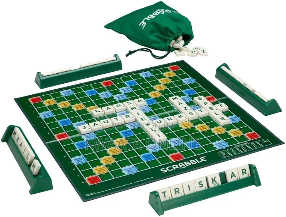 Scrabble Original Mini Board Game Word Game Fold Out Board Travel