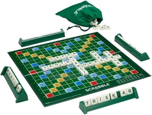 Scrabble Original Mini Board Game Word Game Fold Out Board Travel