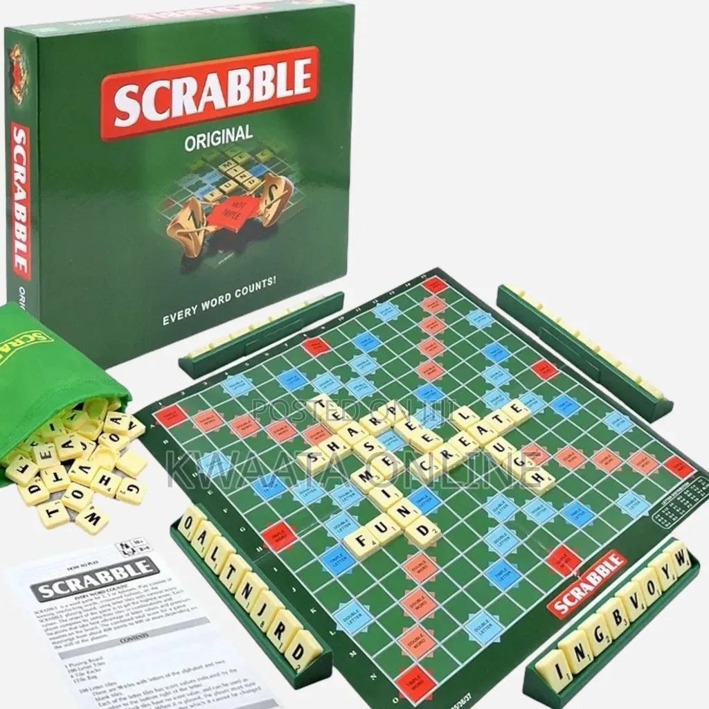Scrabble Original Mini Board Game Word Game Fold Out Board Travel