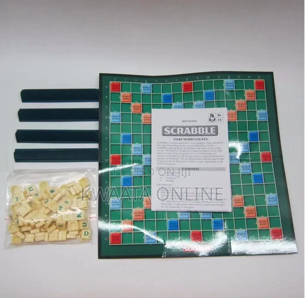 Scrabble Original Mini Board Game Word Game Fold Out Board Travel
