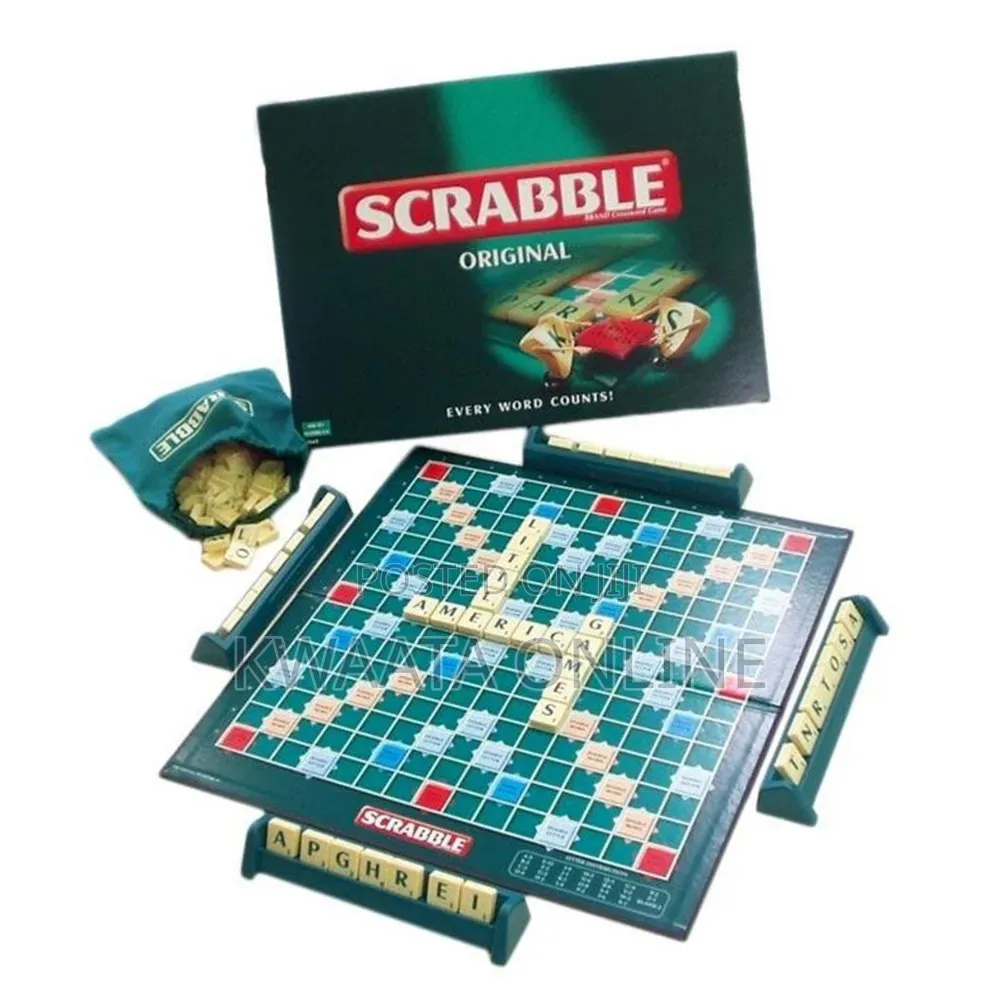 Scrabble Original Mini Board Game Word Game Fold Out Board Travel