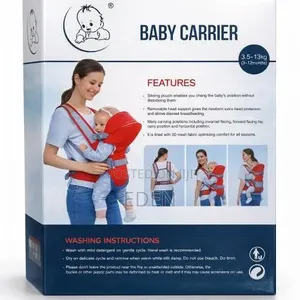 Baby Carrier With The Hood - Blue/Red