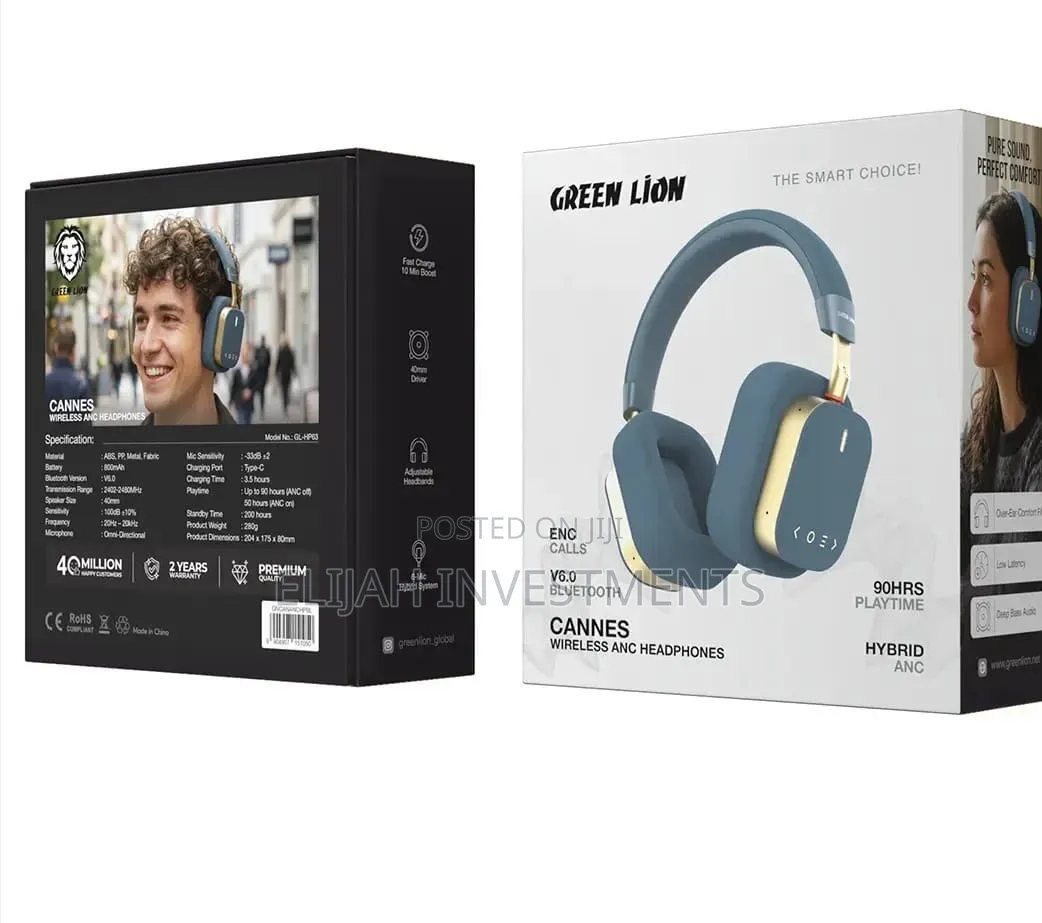 Green Lion Cannes Wireless Anc Headphones
