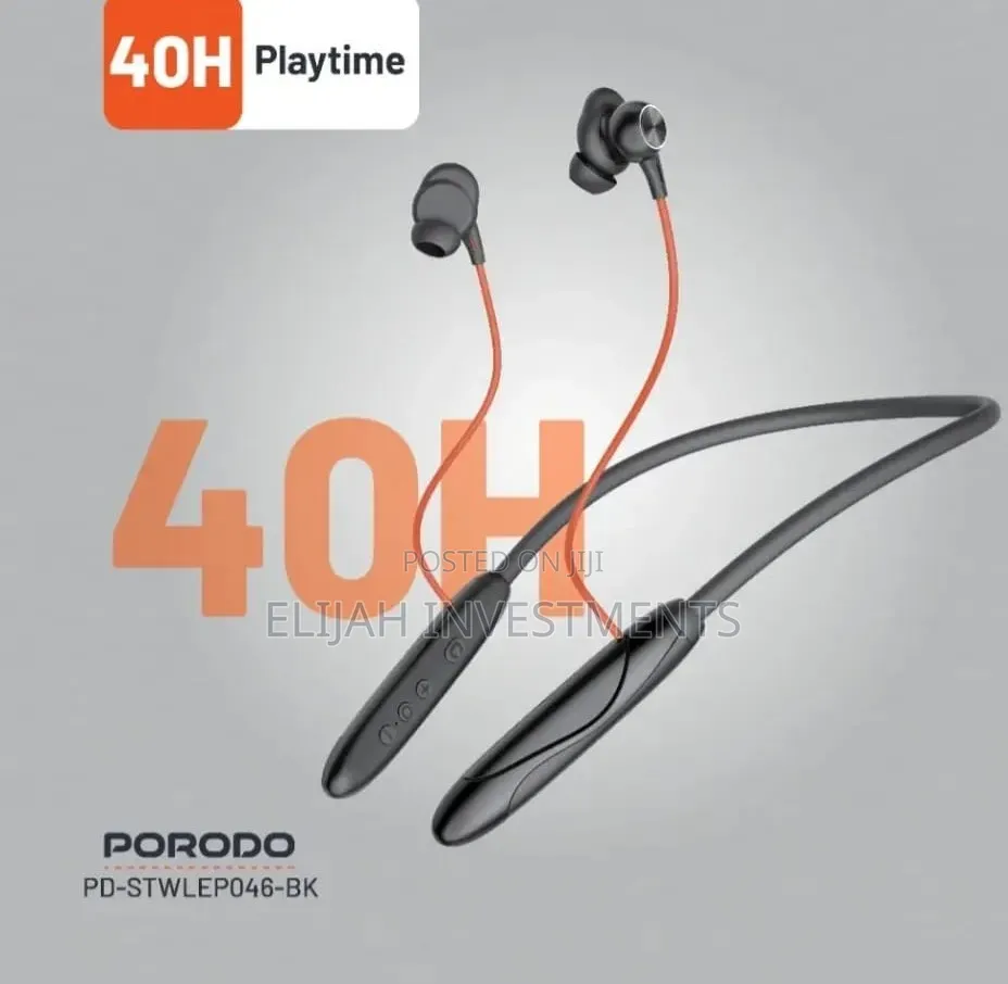 Porodo Soundtec Echo Flex Magnetic Buds Wireless Neckband Earphones