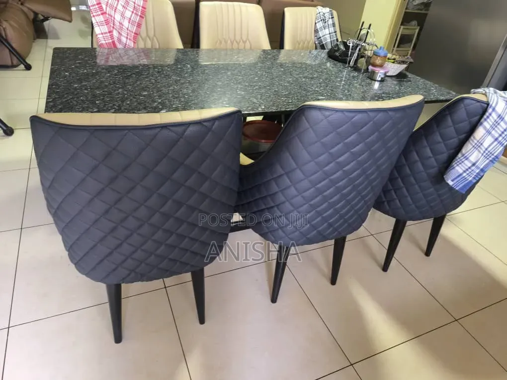 Elegant 8-Seater Dining Table Set | Blue Velvet Chairs