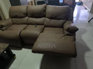 Leatherette Recliner Sofa With Cup Holders