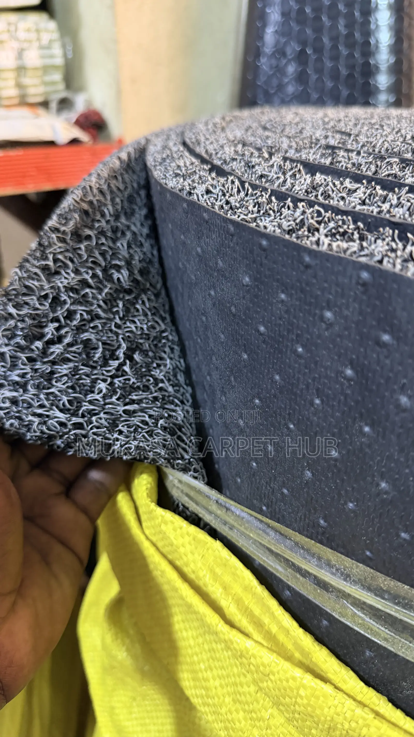 Grey PVC Coil Mat Carpet – Heavy Duty Non-Slip Entrance Mat