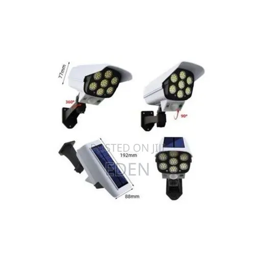Solar Light Motion Sensor Security Dummy Camera Light - White