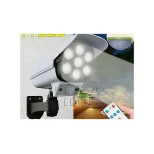 Solar Light Motion Sensor Security Dummy Camera Light - White