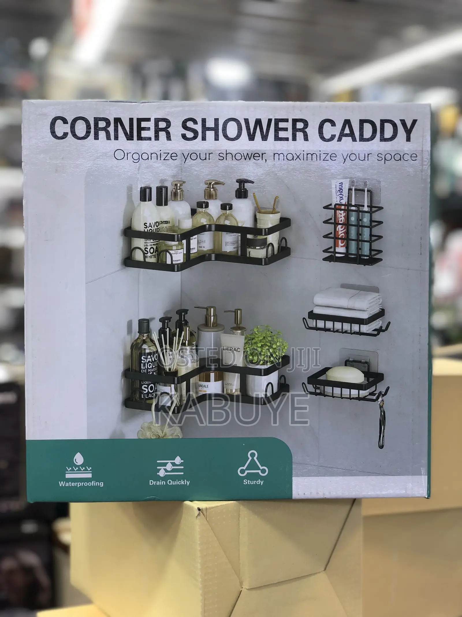 5-piece Corner Shower Caddy Organizer Set