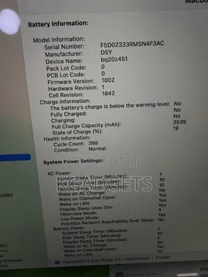 Laptop Apple MacBook Air 2020 8GB Intel Core i3 SSD 256GB