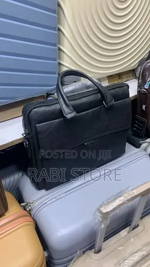 Black Jeep Buluo Men's Leather Business Briefcase