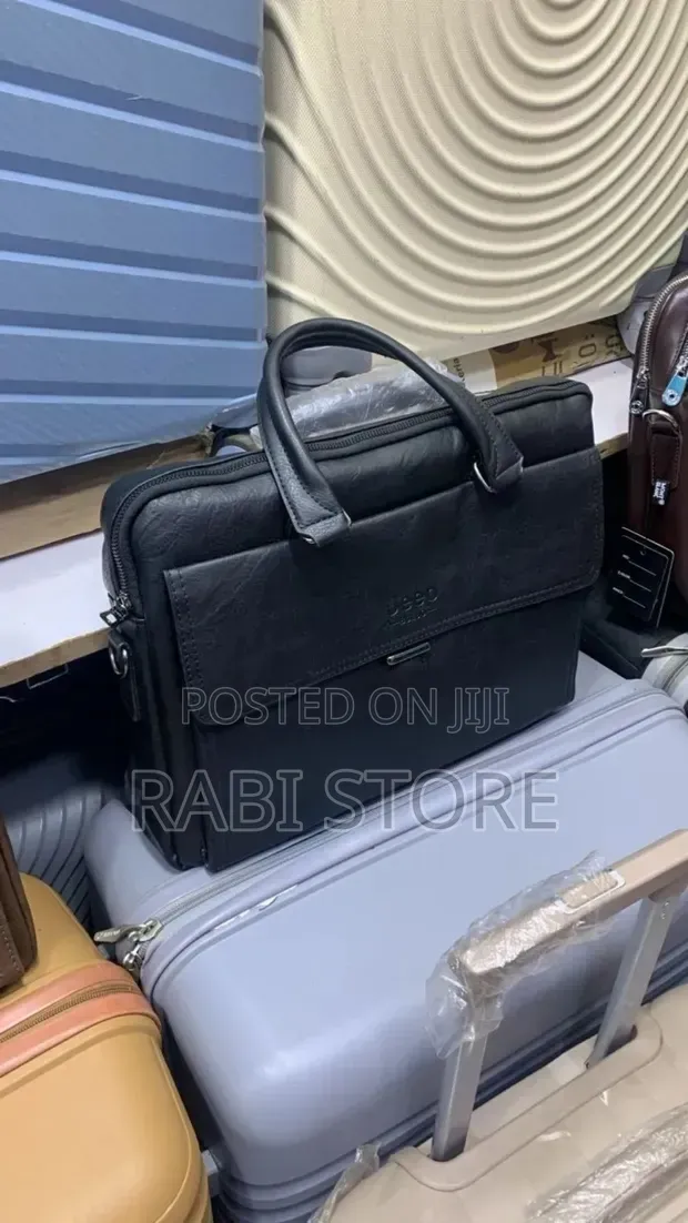 Black Jeep Buluo Men's Leather Business Briefcase
