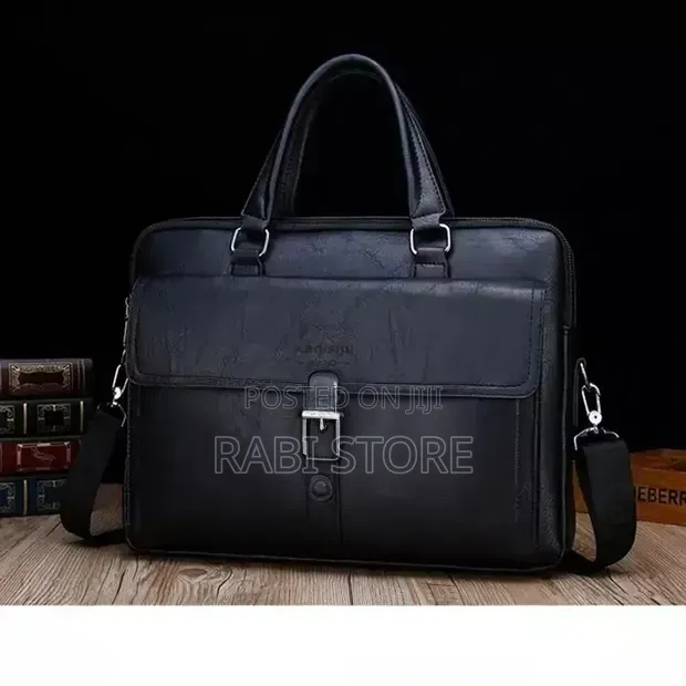 Black Jeep Buluo Men's Leather Business Briefcase