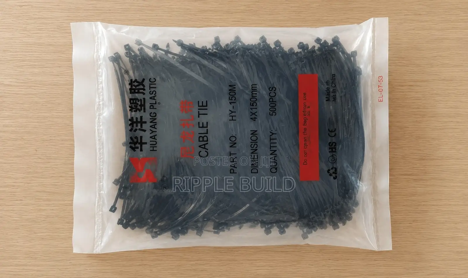 4 X 150mm 500pcs Black Nylon Cable Ties Wire Fasteners Kampala