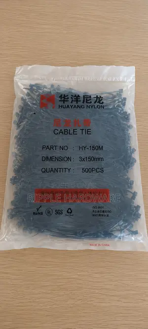 4 X 150mm 500pcs Black Nylon Cable Ties Wire Fasteners Kampala