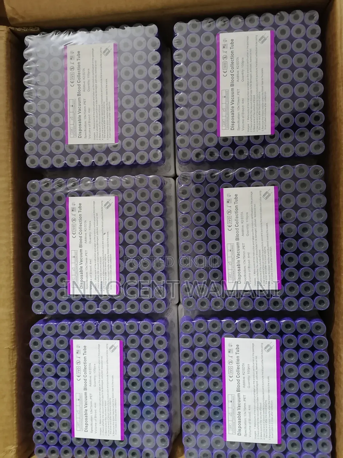 Purple Top Blood Collection Tubes