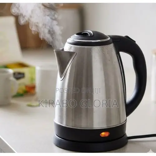 Electric 3 Plug Pins Pacolater Heat Kettle Steel - Silver.