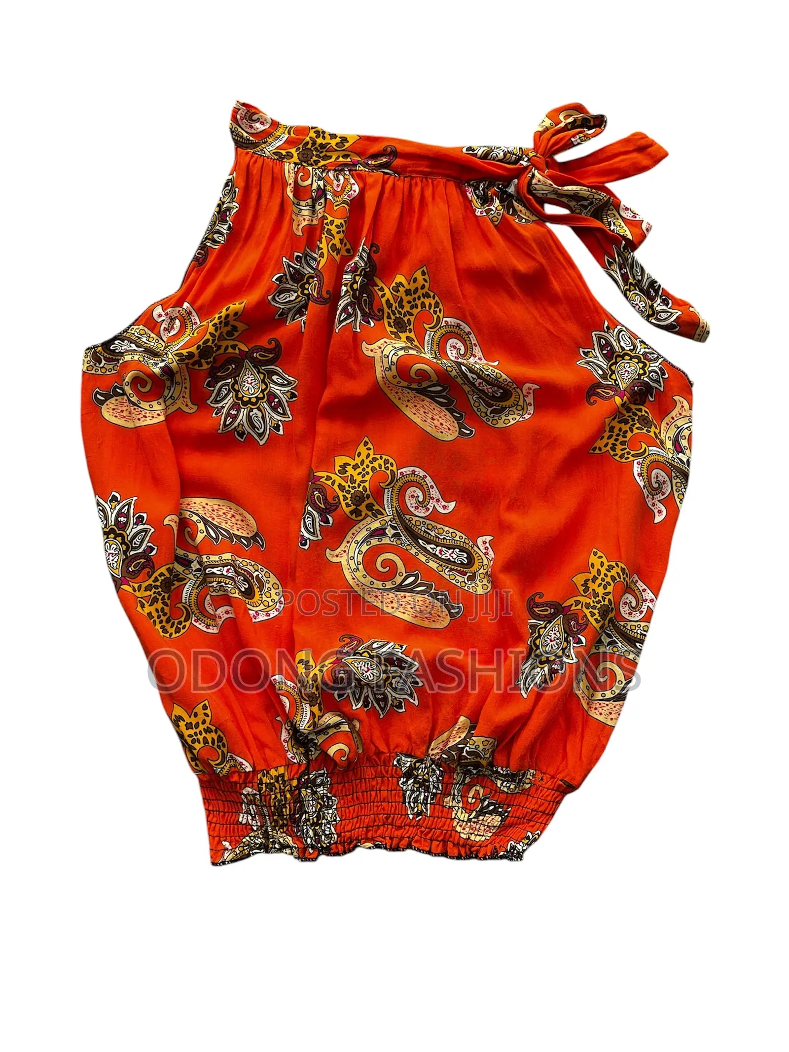 Orange Print Top