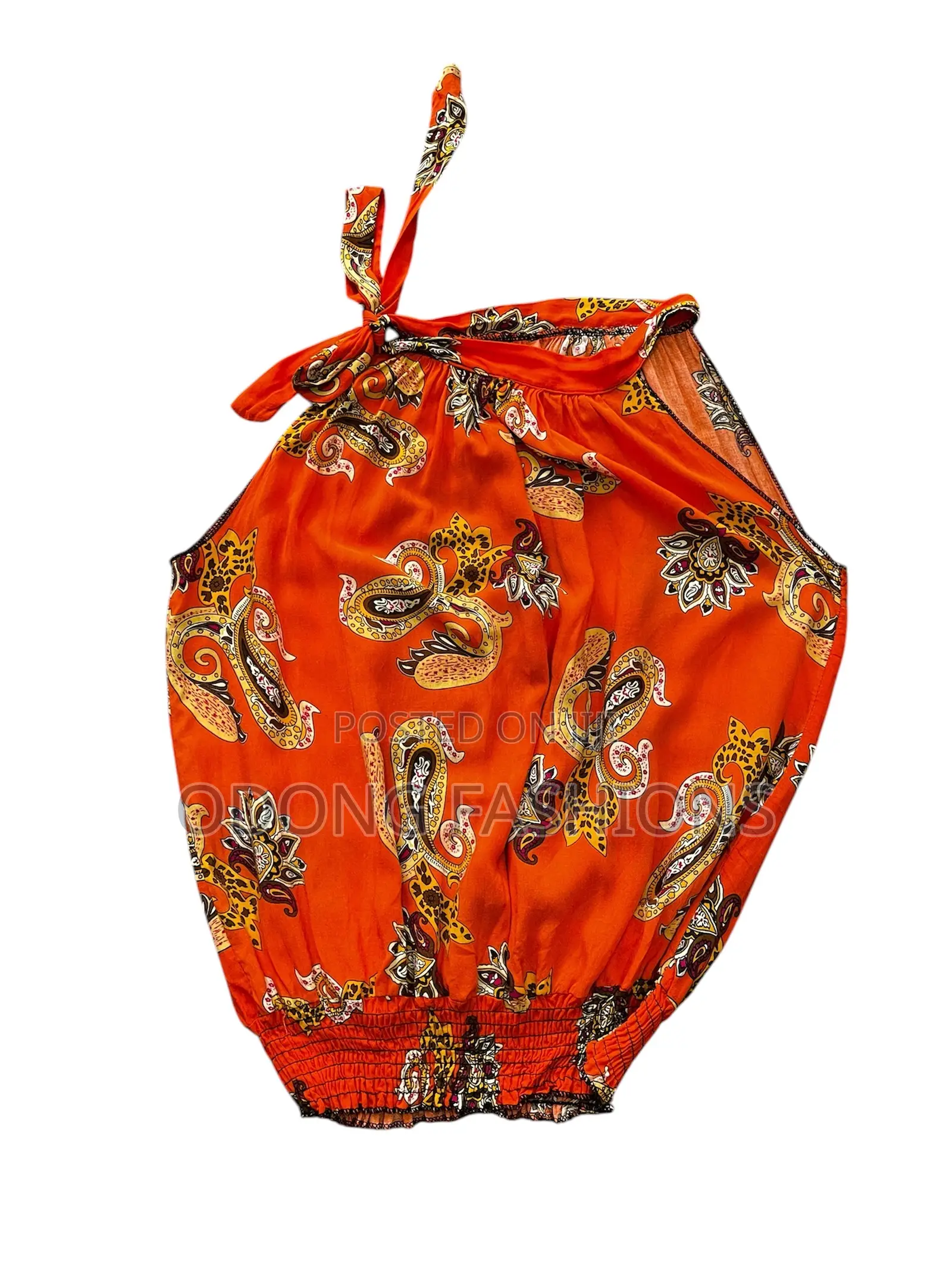 Orange Print Top