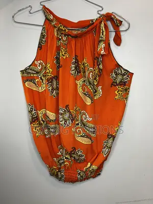 Orange Print Top