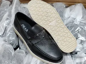 Men's Textured Slipon Loafers _Black Navy Blue