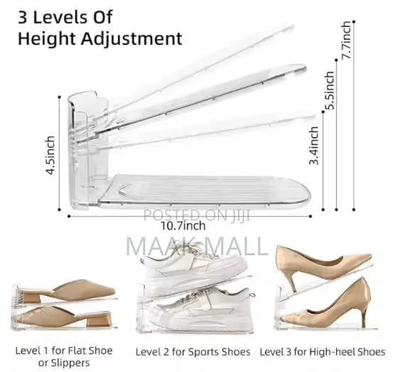 Adjustable Shoe Rack Slots Organizer