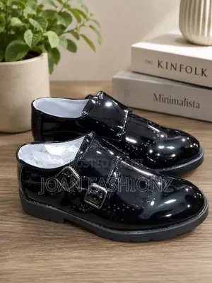 Boys Shinny Loafers _Black