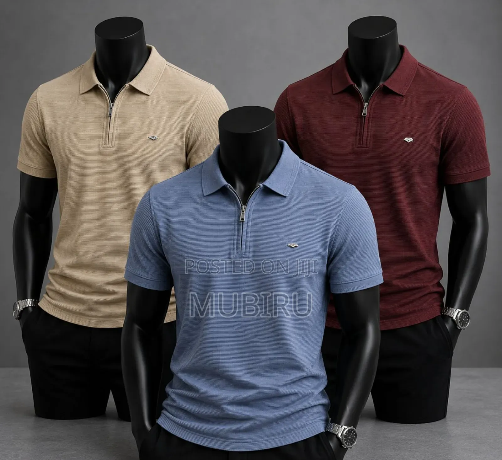 Zip Tshirts With Collar