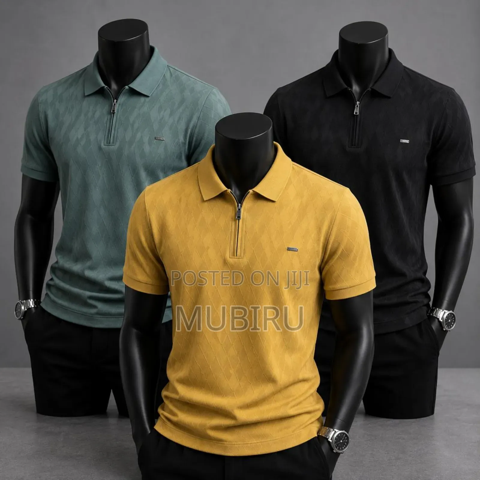 Zip Tshirts With Collar