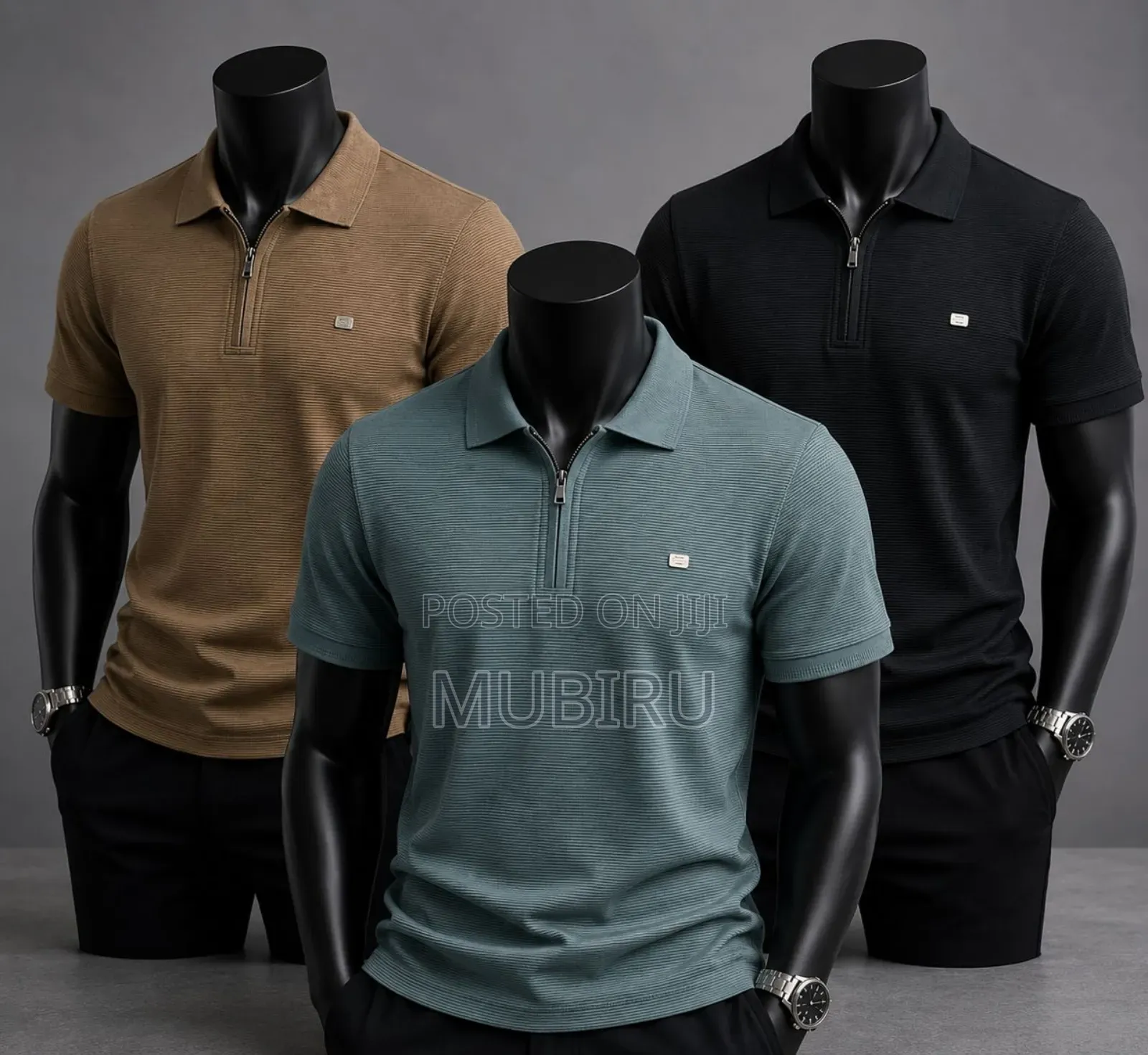Zip Tshirts With Collar