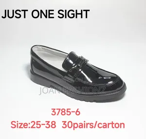 Designer Slipon Boys Shinny Shoes _Black