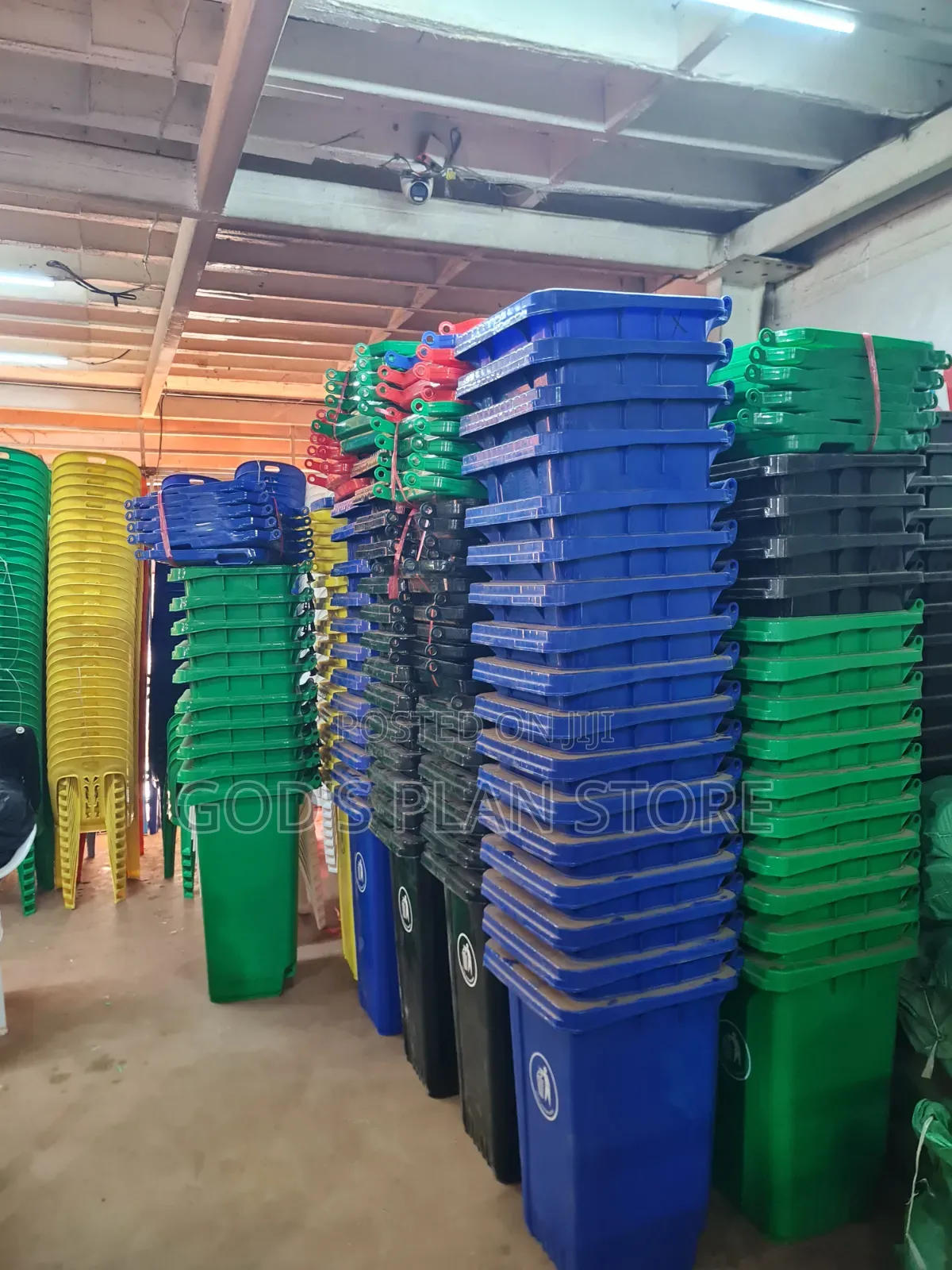 Associated 120litres Plastic Dust Bins Plastic Dust Bins