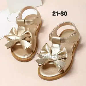 Girls Golden Butterfly Open Shoes