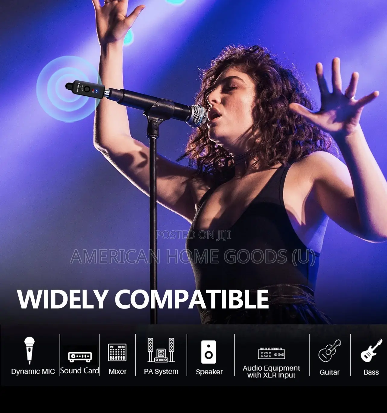 Wireless XLR Microphone System for Dynamic Microphone Pa System/Mixer