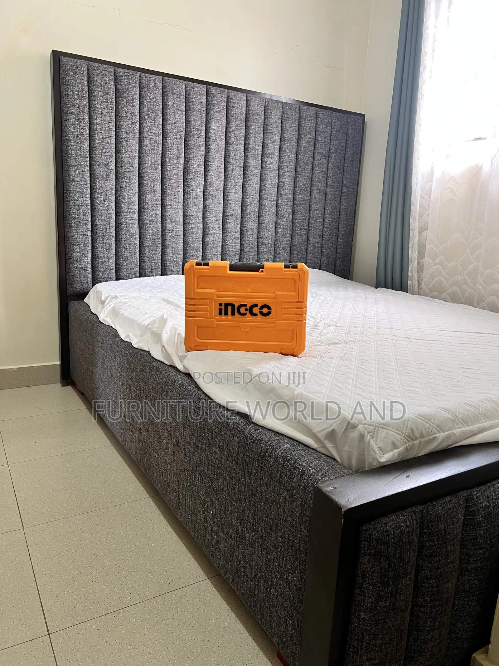 A Gray Smart Bed